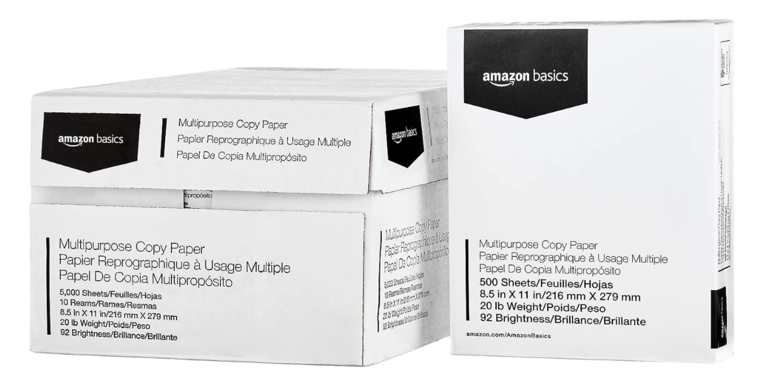 Amazon basics multipurpose printer paper 10 reams