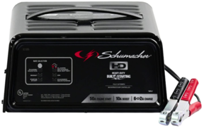 Schumacher SC1305 Battery Charger, Engine Starter, Boost Maintainer, and Auto Desulfator - 50 Amp/10 Amp, 12V