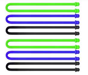 6 Pcs 12-Inch Original Silicone Cable Tie