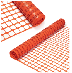 DOEWORKS Safety Fence, 4 x 100 FT Orange Plastic Mesh Fence Roll Barrier Netting for Construction Fencing Animal Fencing Garden Fencing and Event Fencing