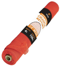 Construction Safety Debris Netting - 150 Ft Temporary Material Roll, 1/4 in Mesh Scaffold Net Enclosure, Barricade, Visibility Barrier, Fencing Roll - Heavy Duty Fire Retardant Plastic - Orange