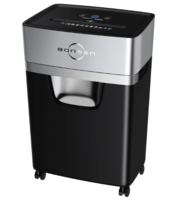 BONSEN 16-Sheet Heavy Duty Paper Shredder for Office, 60-Minute Running Time Cross-Cut CD Shredder with 60dB Low-Noise, 5.3-Gallon Pull Out Bin, Anti-Jam & Quiet Shredder for Home Office
