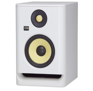 0007 KRK RP5 Rokit 5 G4 Professional Bi-Amp 5" Powered Studio Monitor, White Noise