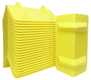 SALUINOKI Flatbed Edge Protector Holder (24pcs, 10.6"L x 4.3"W) Tie Down Corner Strap Protector Heavy Duty Cargos Protector for Cargo Protection