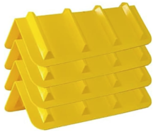 Mytee Products (4 Pack V Shaped Flatbed Corner Edge Protector - 8"x24" - Cushion & Guard for Tie-Down Strap, Cargo Load - Made in USA
