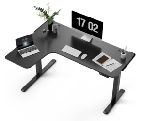 0009 L shaped motorized office desk