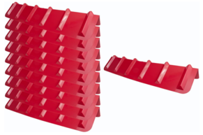 Mytee Products 10 Pack Red Flatbed Edge Protectors - 8" x 8" x 36" | V Shaped Winch Ratchet Straps Plastic Corner Protector for Flatbed Cargo Load