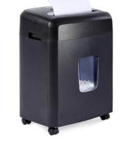 Amazon Basics 12 Sheet (new model) Micro Cut Paper and Credit Card CD Shredder With 6 Gallon Bin, Black