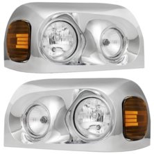 Avsty Headlights Assembly for Freightliner Century 2004 2005 2006 2007 2008 2009 2010 2011 2012 2013 2014 2015 Headlamp(Chrome)