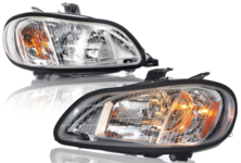 Torque Headlight PAIR Replacement for 2002-2018 Freightliner M2 M-2 100 106 112 semi Trucks [Included All Bulbs] Assembly DOT SAE Approved Driver Left Passenger Right Side Set