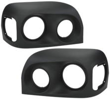 EASYBERG Headlight Bezels Left & Right Side Compatible with 1996-2009 Freightliner Century Class Black