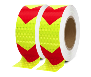 0027 SEVEN SPARTA DOT C2 reflective safety tape 2 Inch x 200 foot yellow and red