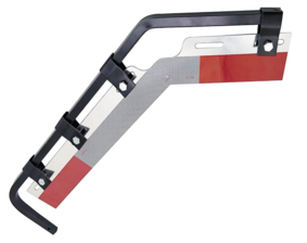 0028 ASTAMOTOR 24 X 3 - 2 pcs angled aluminum mud flap reflector