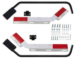 0029 2 Mud Flap Hangers Angled with reflectors
