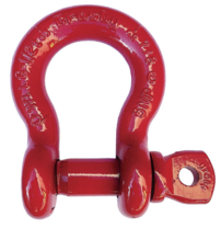 Crosby 1018464 Carbon Steel S-209 Screw Pin Anchor Shackle, Self-Colored, 2 Ton Working Load Limit, 1/2" Size