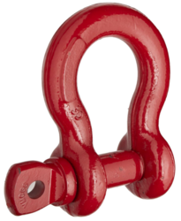 Crosby 1018525 Carbon Steel S-209 Screw Pin Anchor Shackle, Self-Colored, 6-1/2 Ton Working Load Limit, 7/8" Size