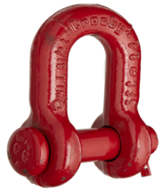 Crosby 1018160 Carbon Steel S-213 Round Pin Anchor Shackle, Self-Colored, 6-1/2 Ton Working Load Limit, 7/8" Size