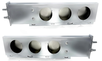 0034 TORQUE 2-12 Bolt Spacing 30 Stainless Steel Mud Flap Hanger, 4 inch Light Cutouts