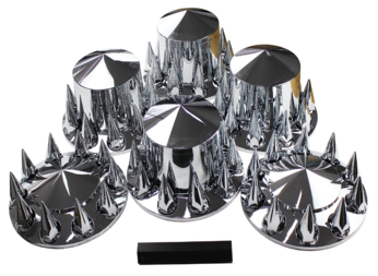 0036 JIUXI ABS Chrome Plastic Complete Axle cover Kits with 33mm thread-on ut covers