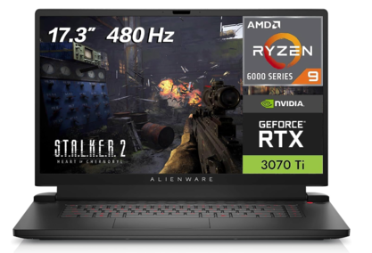 0037 Dell 2023 Alienware m17 R5 17.3" 480Hz FHD Gaming Laptop Computer, Octa-Core AMD Ryzen 9 6900HX (Beat i9-12900H), 64GB DDR5 RAM, 1TB PCIe SSD, GeForce RTX 3070 Ti 8GB, WiFi 6, RGB KB, Windows 11 Home