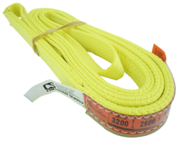 DD Sling (USA Made). Multiple Sizes in Listing! 1" x 8', 2 Ply Twisted Eye, Nylon Lifting Slings, Eye & Eye, Heavy Duty, 3,200 lbs Vertical, 2,600 Choker, 6,400 Basket Capacity (1" x 8')