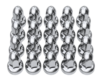 0039 PENSUN 33 mm Bullet Lug Nut Covers with Flange Push on Fitting ABS Chrome Plastic Nut Cover Cap