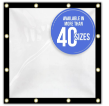 Covers & all Clear Tarps Made of Waterproof & Tear Resistant Vinyl Coated PVC Material, 18 oz, 560 GSM 20 mil Tarpaulin (6' H x 8' W Feet)