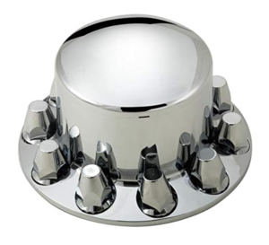 0043 Chrome ABS plastic rear Dome Axle Cover Include Beauty Ring-Center Cap 10pcs 33mm