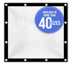 Covers & all Clear Tarps Made of Waterproof & Tear Resistant Vinyl Coated PVC Material, 18 oz, 560 GSM 20 mil Tarpaulin (8' H x 10' W Feet)