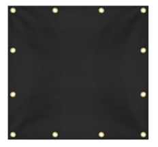 Covers & All Tarps in Multiple Sizes 18 OZ Waterproof Tarpaulin - 100% UV & Weather Resistant Vinyl Coated PVC Tarps - Perfect for Canopy Tent, Boat or Pool Cover (8' x 10', Black)