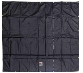 Mytee Products 10'x12' Heavy Duty Smoke Tarp for Flatbed Truck - 18 Ounce Vinyl - Load Covering Tarp Protects Your Cargo from Exhaust Smoke & Dirt - Water Resistant