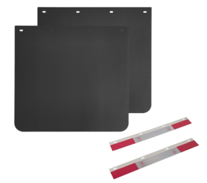 0047 ASTAMOTOR 24x24 Black Rubber Mud Flaps