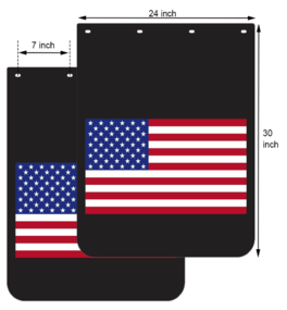 0052 2 pcs 2 ladies, 24 inch x 30 inch black heavy duty mud flaps