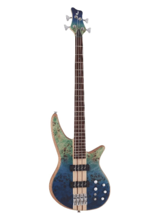 0054 Jackson Pro Series Spectra Bass SBP IV, Caribbean Blue, Caramelized Jatoba Fingerboard