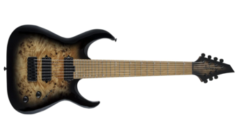 0042 Jackson Pro Series Signature Misha Mansoor Juggernaut HT7P Black Burst Burl