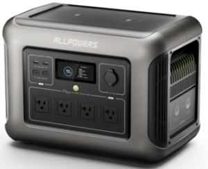 ALLPOWERS R1500 Portable Power Station, 1152Wh LiFePO4 Battery Backup w/ 4 1800W (3000W Peak) AC Outlets, 0-80% in 40 Min, 43dB UPS Solar Generator for Camping, Party, RV, Home Use
