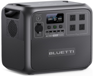 BLUETTI Portable Power Station AC180, 1152Wh LiFePO4 Battery Backup w/ 4 1800W (2700W peak) AC Outlets, 0-80% in 45 Min., Solar Generator for Camping, Off-grid, Power Outage