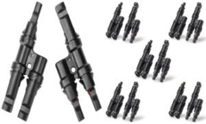 BougeRV Solar Branch Connectors Y Connector for Parallel Connection Between Solar Panels FMM+MFF (1 Pair)