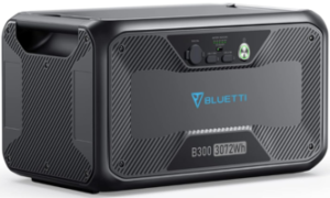 BLUETTI Expansion Battery B300, 3072Wh LiFePO4 Battery Pack for Power Station AC300 AC500 AC200L AC200MAX AC200P AC70, DC Power Source w/ 100W USB-C for Home, Travel (Freeie: D050S DC Enhancer)
