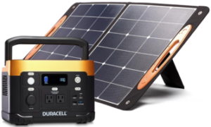 Duracell Power Station 500 (515 Wh/120V) with 100W Solar Panel for Power Outages, Emergency Kits, Home Electronics and Outdoor Use