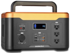 Duracell 1000W Portable Solar Generator, Battery Backup, 120V, 1050Wh, 14 Full Laptop Charges, Quick Recharging, Multiple Device Power, Green Power, Lightweight, Easy Portability