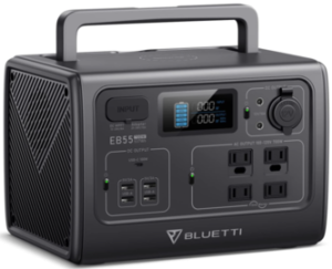 BLUETTI Portable Power Station EB55, 537Wh LiFePO4 Battery Backup w/ 4 700W AC Outlets (1400W Peak), 100W Type-C, Solar Generator for Outdoor Camping, Off-grid, Blackout (Solar Panel Optional)