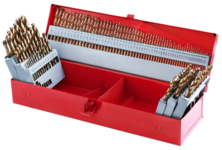 AIMLENTOOL 115Pcs Cobalt Drill Bits Set, M35 HSS, 135 Degree Tip, Twist Jobber Length Drill Bit Kit for Hardened Metal, Cast Iron, Stainless Steel, Plastic and Wood with Storage Case, 1/16"-1/2"