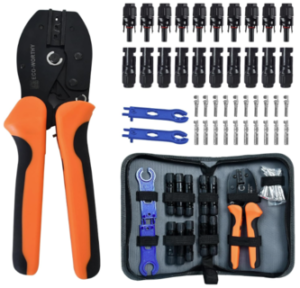 ECO-WORTHY Solar Crimper Tool Kit Solar Connector Kit with a Solar Crimper, 10 Pairs of Solar Connectors, 2 Pairs of Solar Connector Spanner Wrench