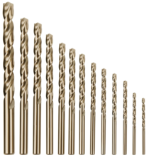 AIMLENTOOL Cobalt Drill Bit Set, 13Pcs SAE (1/16" - 1/4") M35 HSS, 135°Tip, Twist Jobber Length Drill Bit Kit for Hardened Metal, Cast Iron, Stainless Steel, Plastic and Wood, Indexed Storage Case