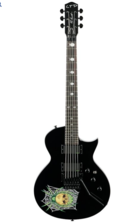 ESP 6 String LTD KH-3 Kirk Hammett Signature Series Electric Guitar with Case, Black wSpider Graphic