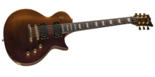 ESP 6 String LTD Deluxe EC-1000 Electric Guitar, Gold Andromeda