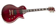 ESP 6 String LTD Deluxe EC-1000T CTM Electric Guitar, See Thru Black Cherry