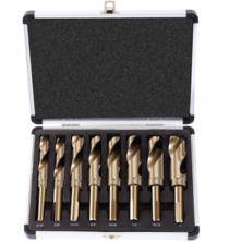 AIMLENTOOL Reduced Shank Drill Bit Set, 8PC High-Speed Steel 1/2” Reduced Shank Deming Large Drill Bit Set for Home DIY and General Building, Engineering, Woodworking with Storage case