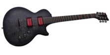ESP LTD BB-600 Baritone Signature Series Ben Burnley Electric Guitar with Case, See Thru Black Sunburst Satin
